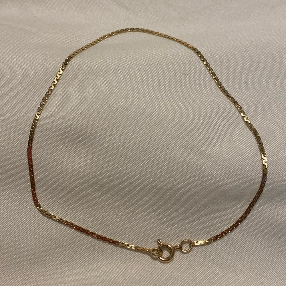 14k gold anklet chain